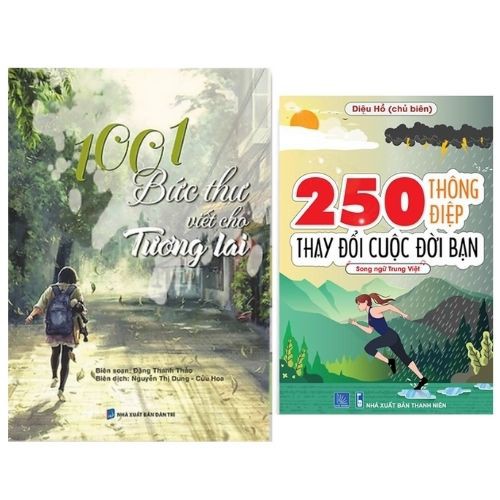 Sách - Combo: 250 Thông Điệp Thay Đổi Cuộc Đời Bạn (Song Ngữ Trung Việt) + 1001 Bức Thư Viết Cho Tương Lai