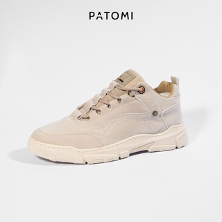 Giày thể thao nam da lộn thoáng khí Thời trang PATOMI, giày sneacker nam da lộn nâng chiều cao phong cách ulzzang -G447