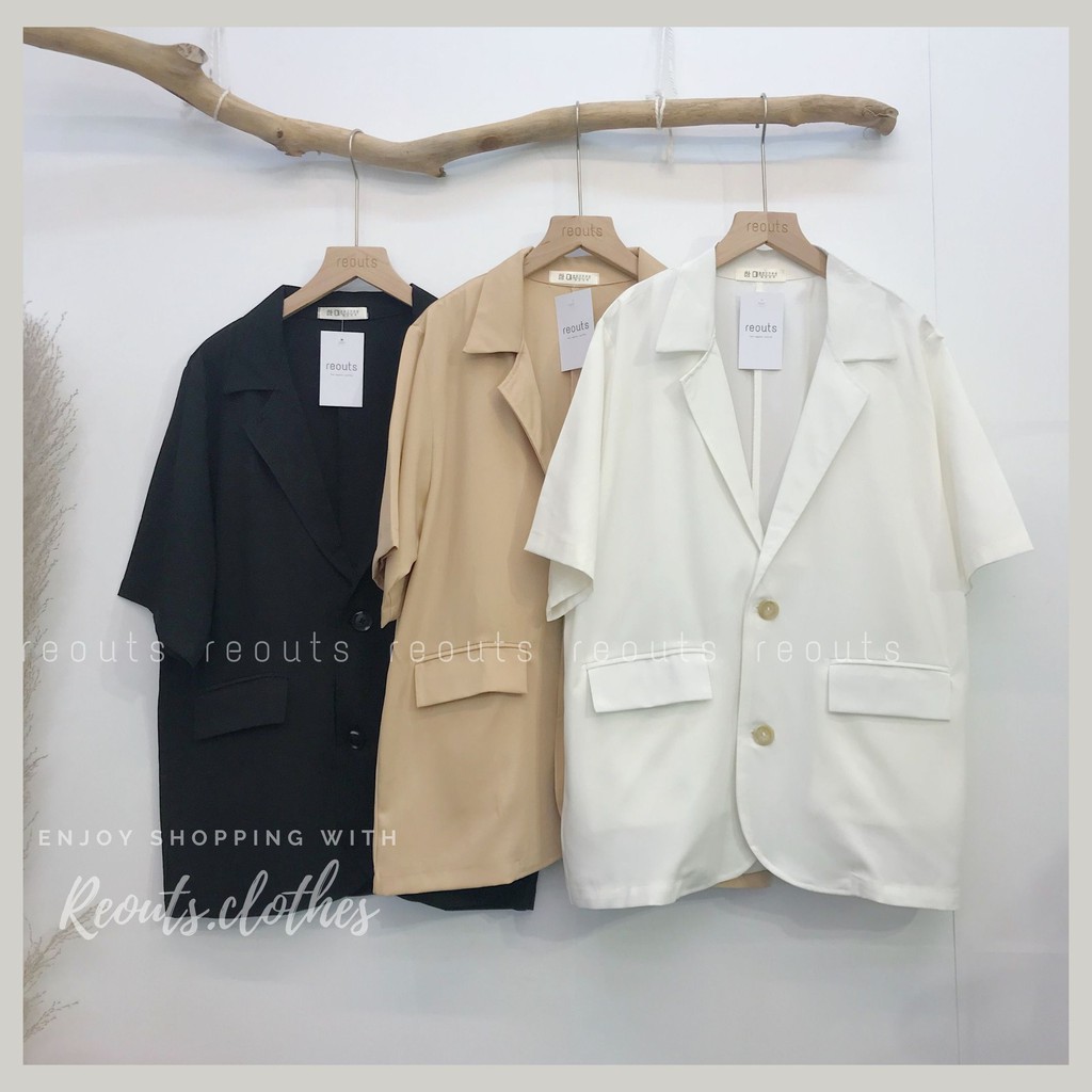 Áo vest nữ tay lỡ Blazer tay lỡ ảnh thật Thời trang nữ Reouts | BigBuy360 - bigbuy360.vn