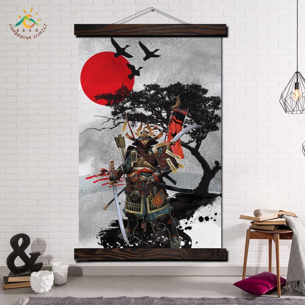 Tranh Treo Tường Nghệ Thuật Hình Samurai Nhật Bản