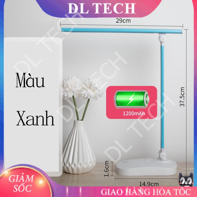 Đèn học để bàn sạc tính điện WS-2020 1200 Mah đèn bạn Đọc Sách, Làm Việc 3 chế độ sáng gập lại DL TECH