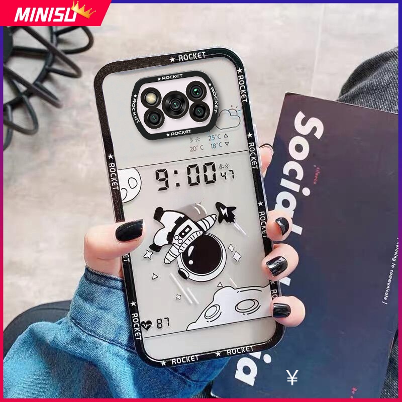 Ốp Điện Thoại Silicon Mềm Họa Tiết Phi Hành Gia Hoạt Hình Cho Xiaomi Poco X3 Pro NFC GT M3 F3 Mi 11 11T 10T Pro 11Lite
