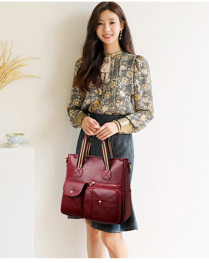 túi tote đeo chéo Túi Xách Da Đeo Vai Phong Cách Cổ Điển-67