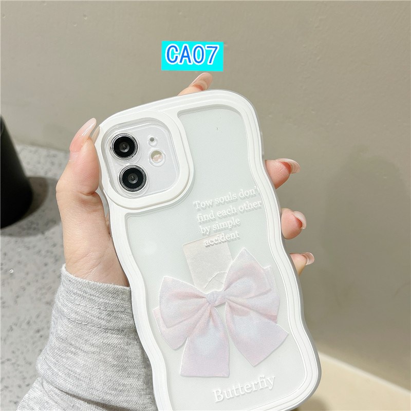 Ốp Điện Thoại Mềm Hình Thỏ Thắt Nơ Cho iPhone 13 12 11 Pro Max 6 6s 7 8 Plus X Xs Max XR