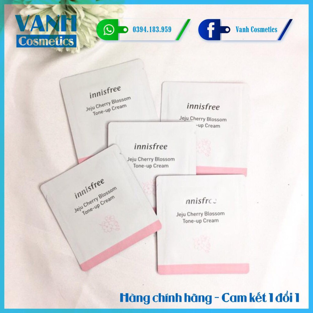 Sample Gói Kem Dưỡng Trắng Da Innisfree Jeju Cherry Blossom Tone Up Cream