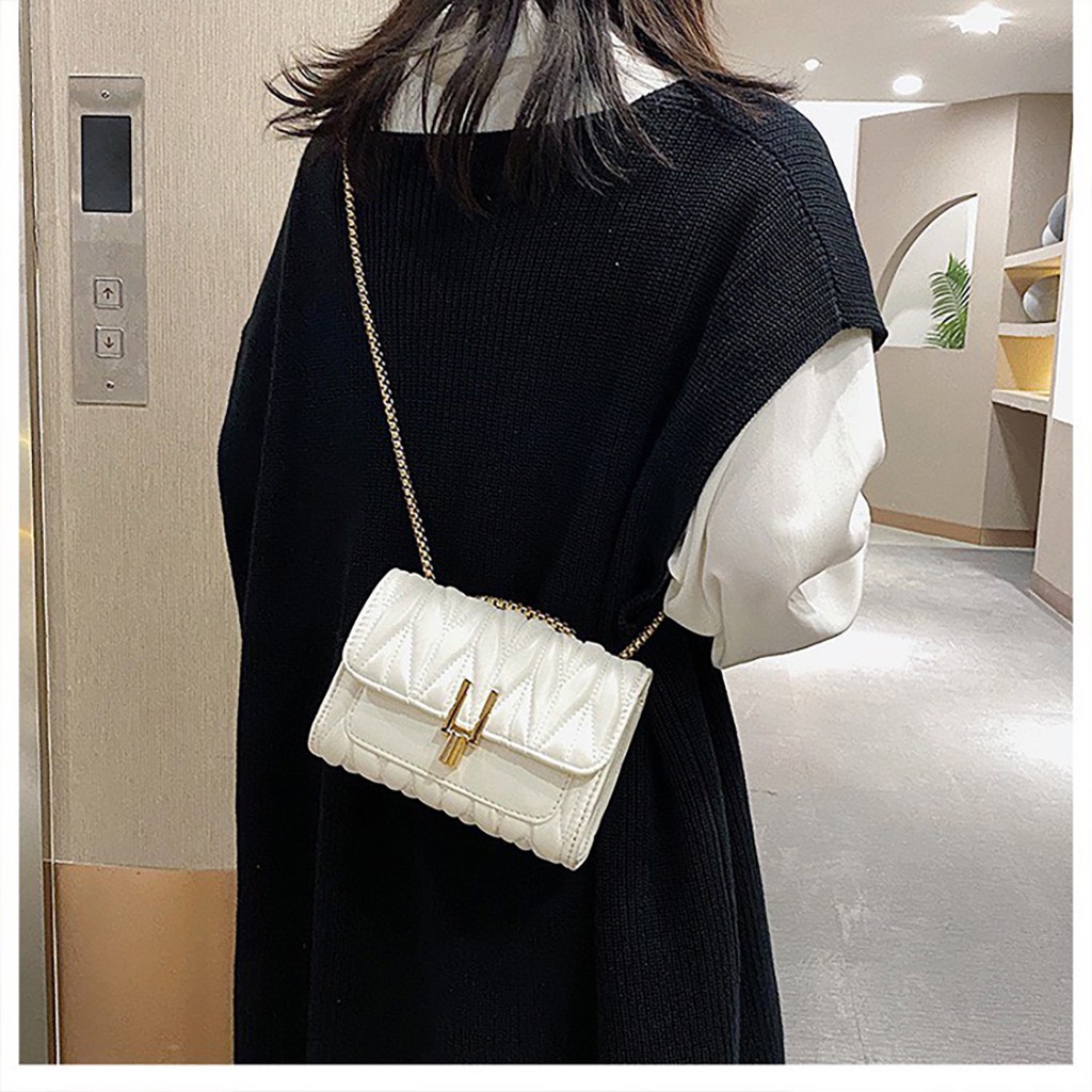 Túi sách nữ đeo chéo LEVAN mini da đẹp kẹp nách dễ thương thời trang Hàn Quốc giá rẻ TUINU1K9K.04