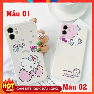 [ Siêu Hot ] Ốp lưng iphone dẻo vuông cạnh hình Hello Kitty cho 6/6plus/7/8/7plus/x/xsmax/11/11pro/11pro
