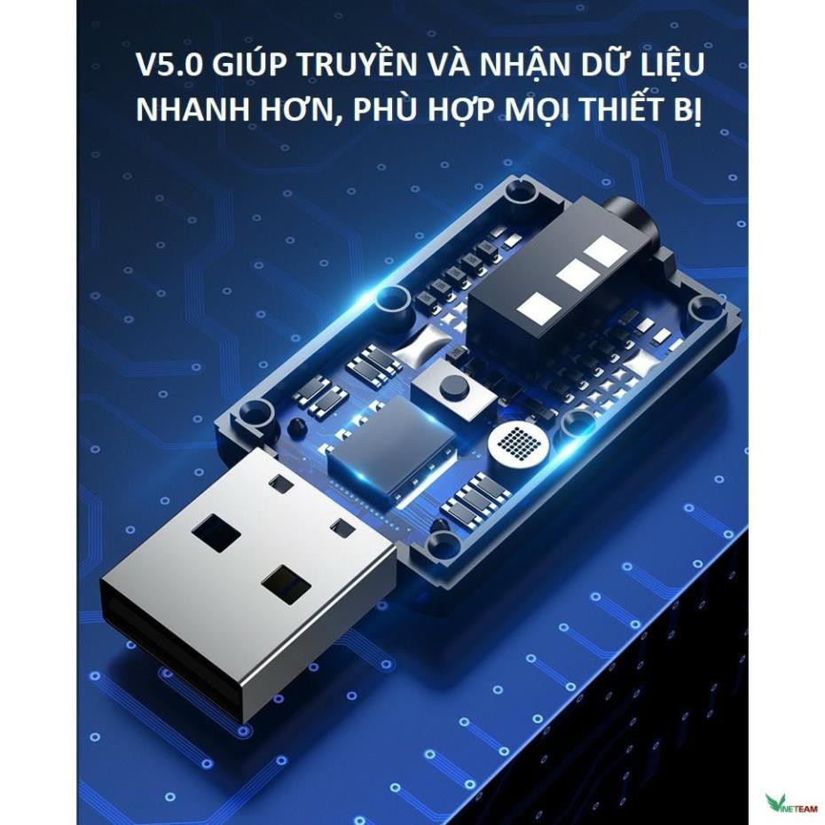 Thiết bị thu, phát âm thanh kết nối Bluetooth 5.0 Aux Rca cổng cắm Usb 3.5mm cho TV PC xe hơi -dc4488