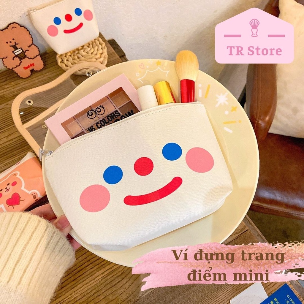 Bóp đựng mỹ phẩm mini 13x11cm đựng vật dụng, dụng cụ học tập, trang điểm dành cho học sinh sinh viên và dân văn phòng