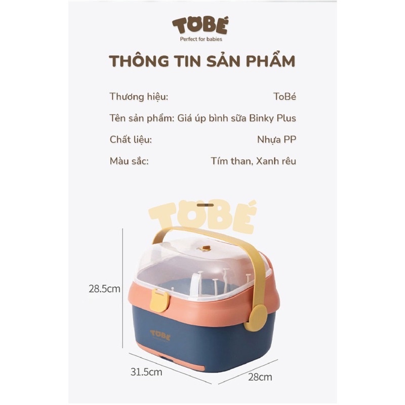 Giá úp bình sữa có nắp đậu Binky Plus