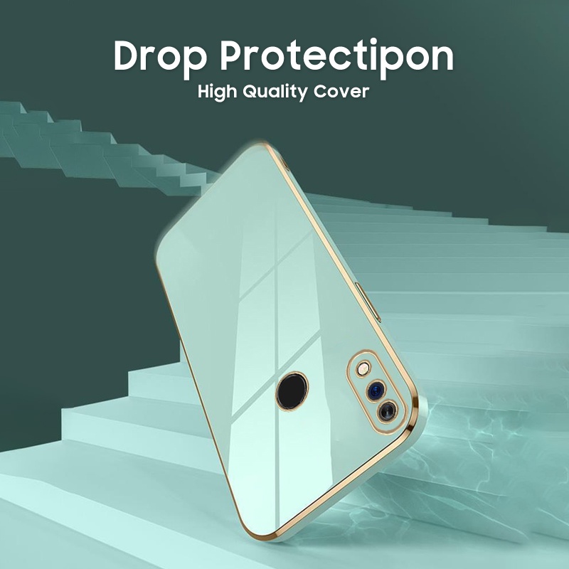 Ốp Điện Thoại TPU Mềm Mạ Màu Macaron Có Dây Đeo Cho OPPO Realme 3 / Realme 3 Pro