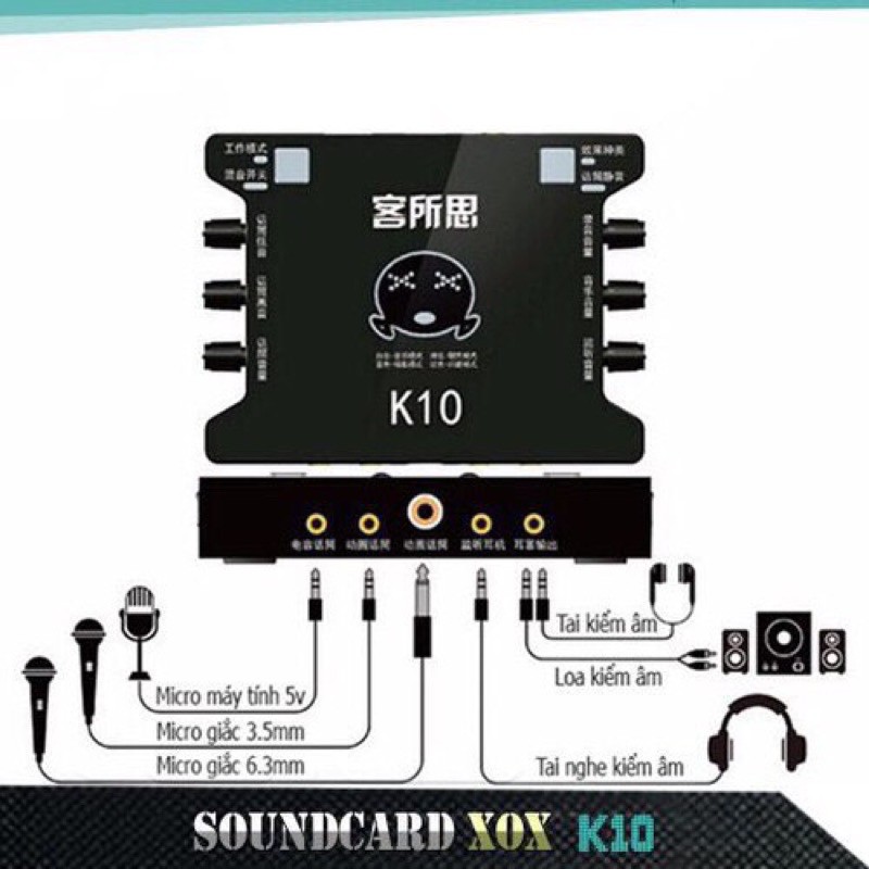 Sound Card k10 2019 thu âm livestream chất lượng