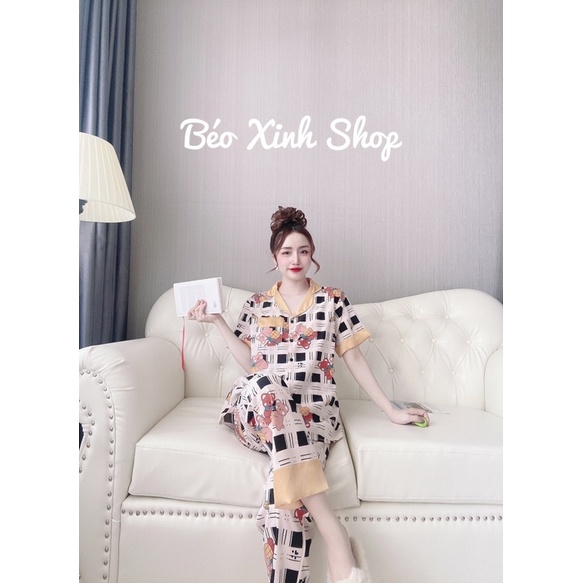 Đồ Ngủ Bigsize Cao Cấp Kiểu Dáng Đẹp Vải Satin Lạnh Mặc Cực Thích