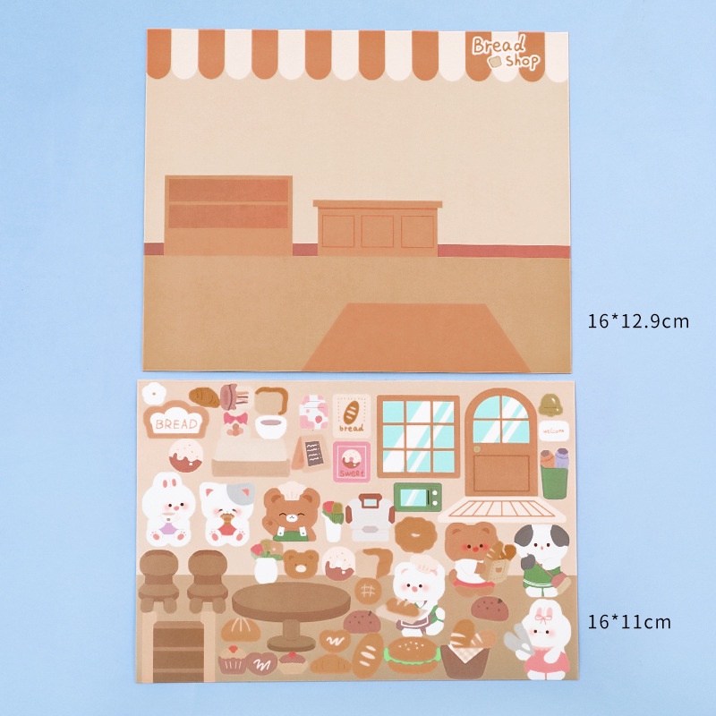 Miếng Dán Trang Trí Họa Tiết Hoạt Hình Goo Kiểu Hàn Quốc Dễ Thương DIY