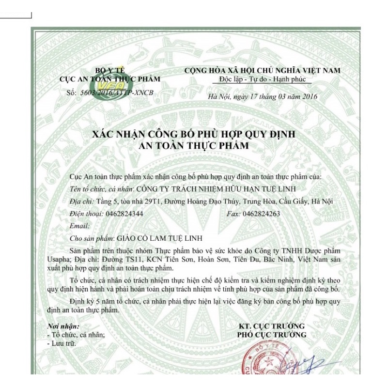 ✅ Giảo Cổ Lam Tuệ Linh giúp hạ mỡ máu