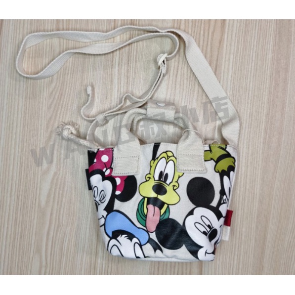 [Hàng Sẵn] Túi Xách Vải Canvas Đeo Chéo Mickey Disney hàng Za.ra Xuất Dư