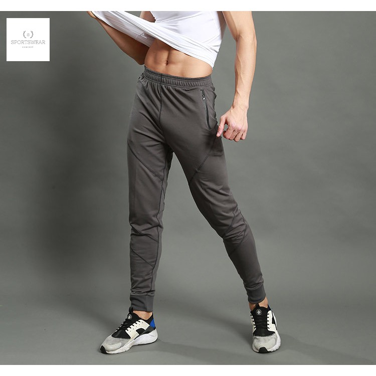 Quần tập gym thể thao túi zipper Sportswear Concept khô thoáng thoải mái đàn hồi thời trang nam tính