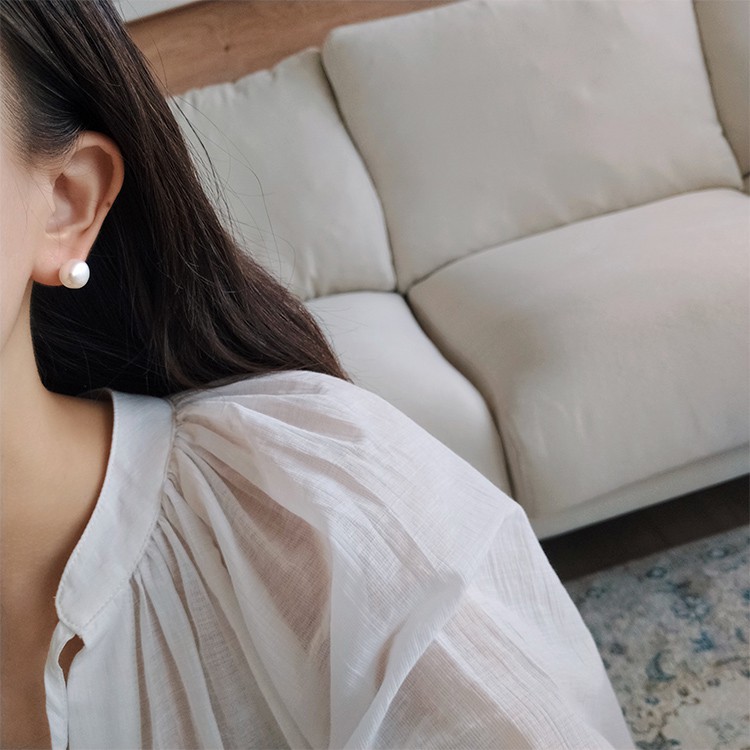 Bộ 12 Đôi Bông Tai Đính Ngọc Trai Giả Phong Cách Nhật Bản Hàn Quốc Đơn Giản T921