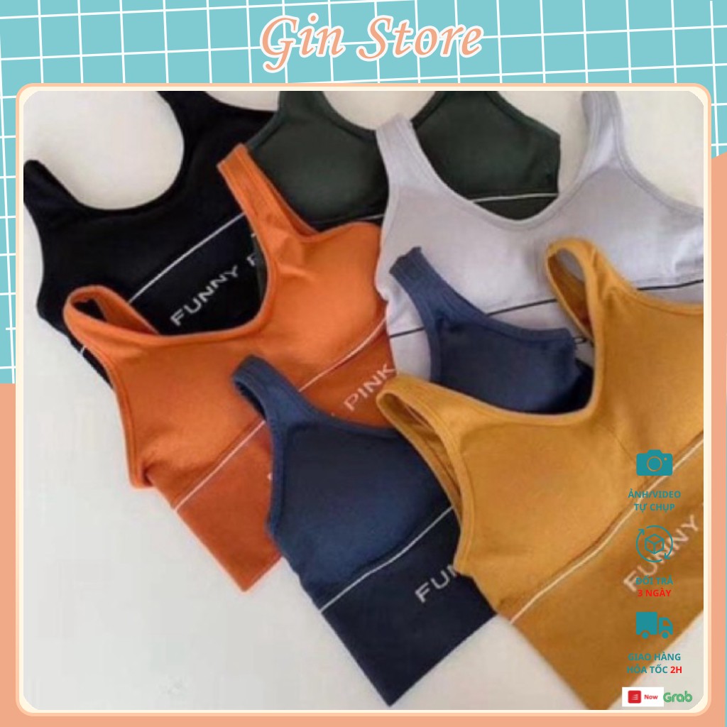 Áo Bra Thể Thao Pink cao cấp Có Mút Nâng Ngực. Free size 40-55kg