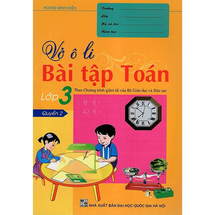 Sách - Vở ô li bài tập Toán lớp 3 (quyển 2)