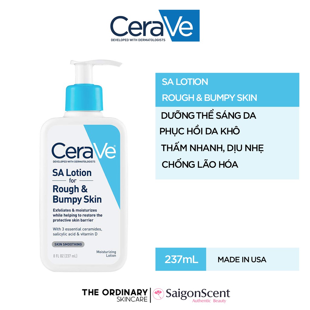 Kem dưỡng ẩm CeraVe SA Lotion For Rough &amp; Bumpy Skin ( 237mL )