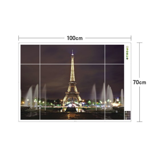Decal trang trí tường Tháp mẫu mới 1