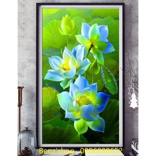 Tranh đá cao cấp abc sắc sen vs125 kích thước 75 x 50 cm