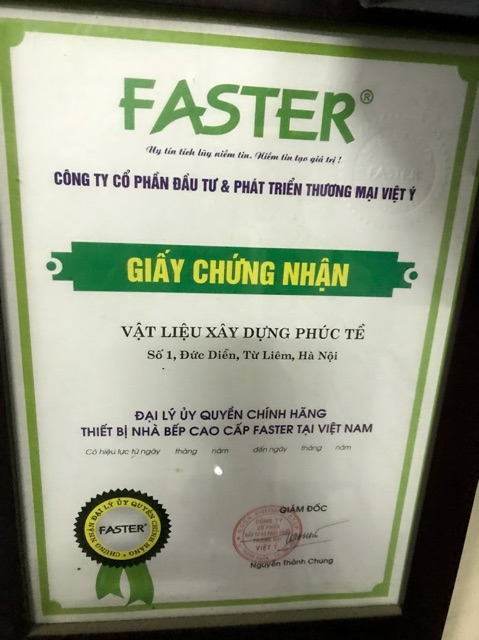 Máy hút mùi Faster SYP 6222/7222, bảo hành chính hãng 2 năm