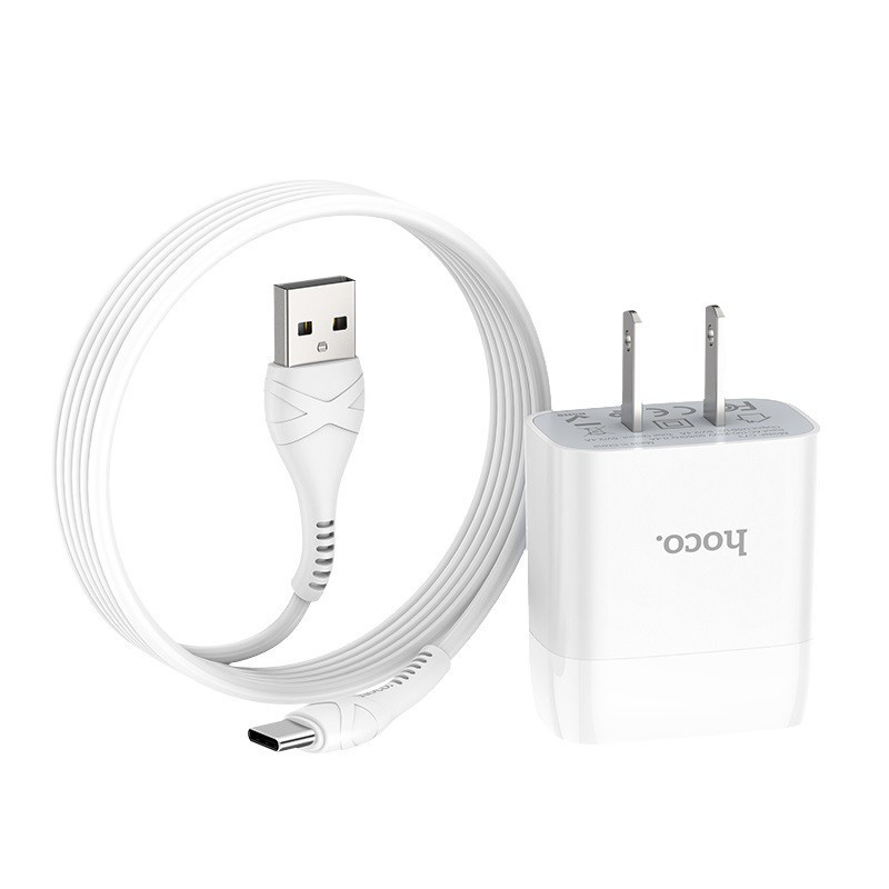 Bộ sạc nhanh cho Android Hoco C73 cổng Type C sạc nhanh 2.4A dài 1M - CHÍNH HÃNG