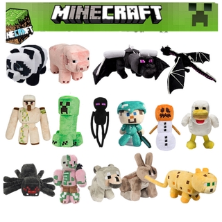 Hot Game Minecraft Sang Trọng Đồ Chơi Búp Bê Nhồi Bông Mềm Enderman Sói Zombie Nhện Sketelon Steve Hình Đồ Chơi Anime Cho Trẻ Em Sinh Nhật