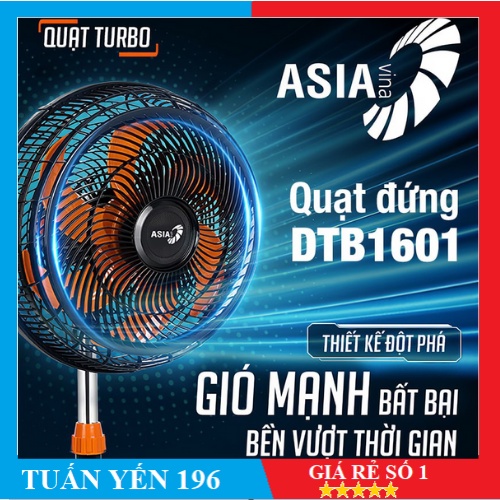 [Freeship Giảm 20k Cho Đơn 599k] Quạt lửng Asia TURBO 6 cánh - bán công nghiệp - ASATB1601-DV0