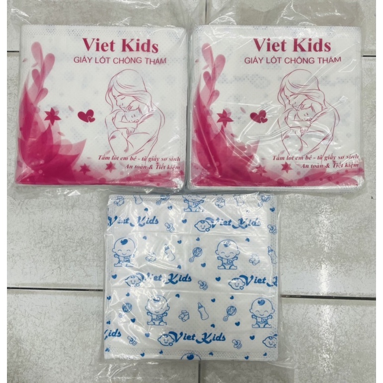 Bịch 30 tấm lót phân su VietKids (20x20 cm)