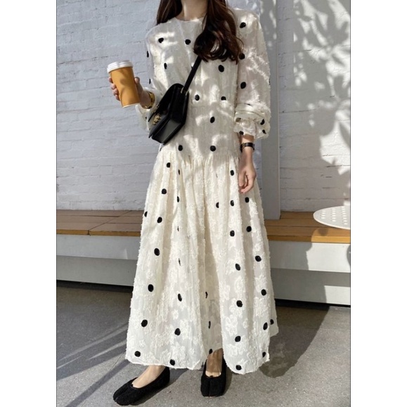 ĐẦM BABYDOLL DÀI REN HOA NỔI