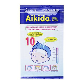 Miếng dán hạ sốt, chườm lạnh Aikido  ( túi 2 miếng, hộp 3 túi)
