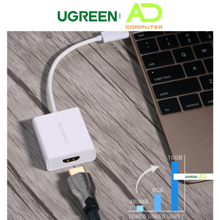 Bộ switch chuyển mạch (5x1) HDMI 4k2k 30Hz, hỗ trợ 1.4V, 3D,vỏ hợp kim UGREEN 40273