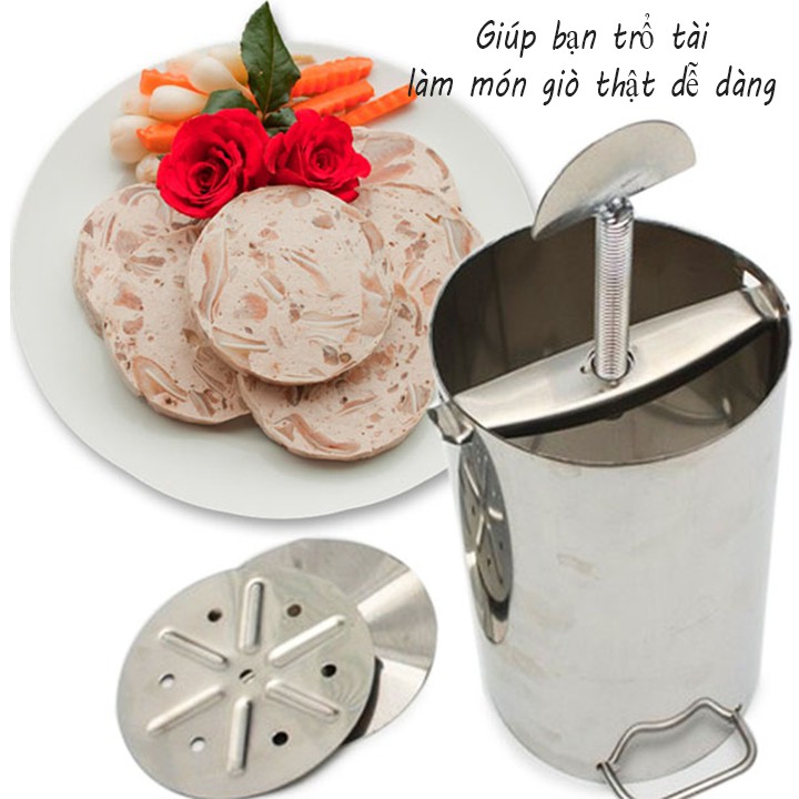 Khuôn làm giò lụa, giò tai 2kg bằng inox cao cấp br00367-1