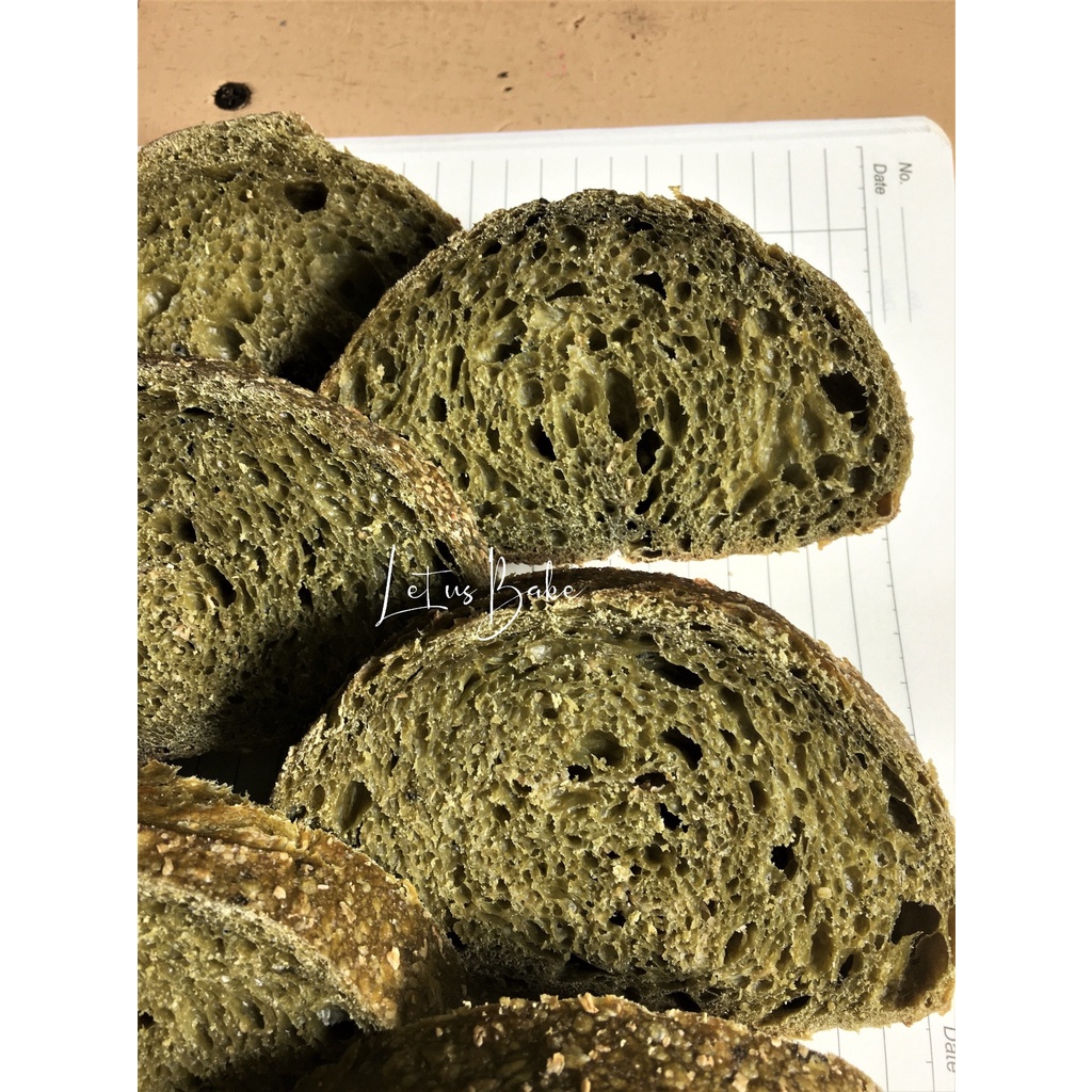 Matcha Japanese Green Tea Sourdough Bread 350g Bánh Mì Trà Xanh Men Chua Tự Nhiên