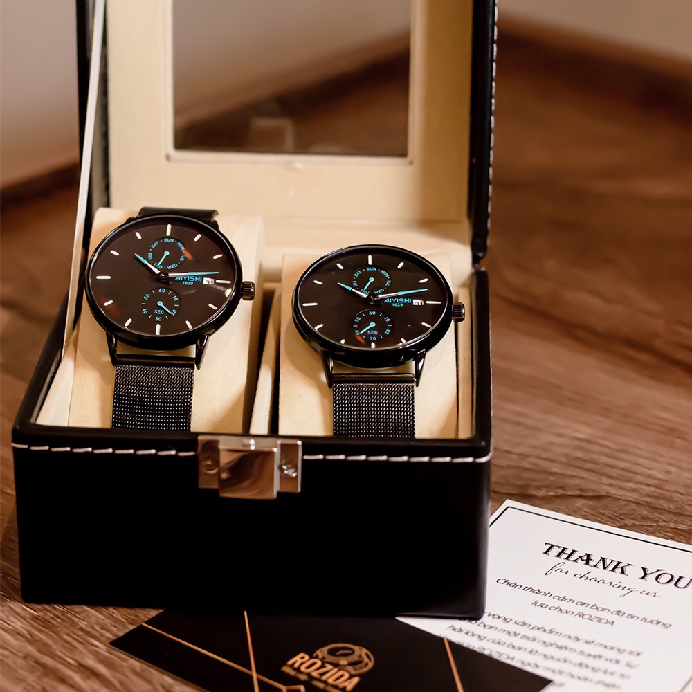 Đồng hồ nam chính hãng cao cấp đẹp dây thép lưới TITANIUM chống nước giá rẻ thời trang  W20