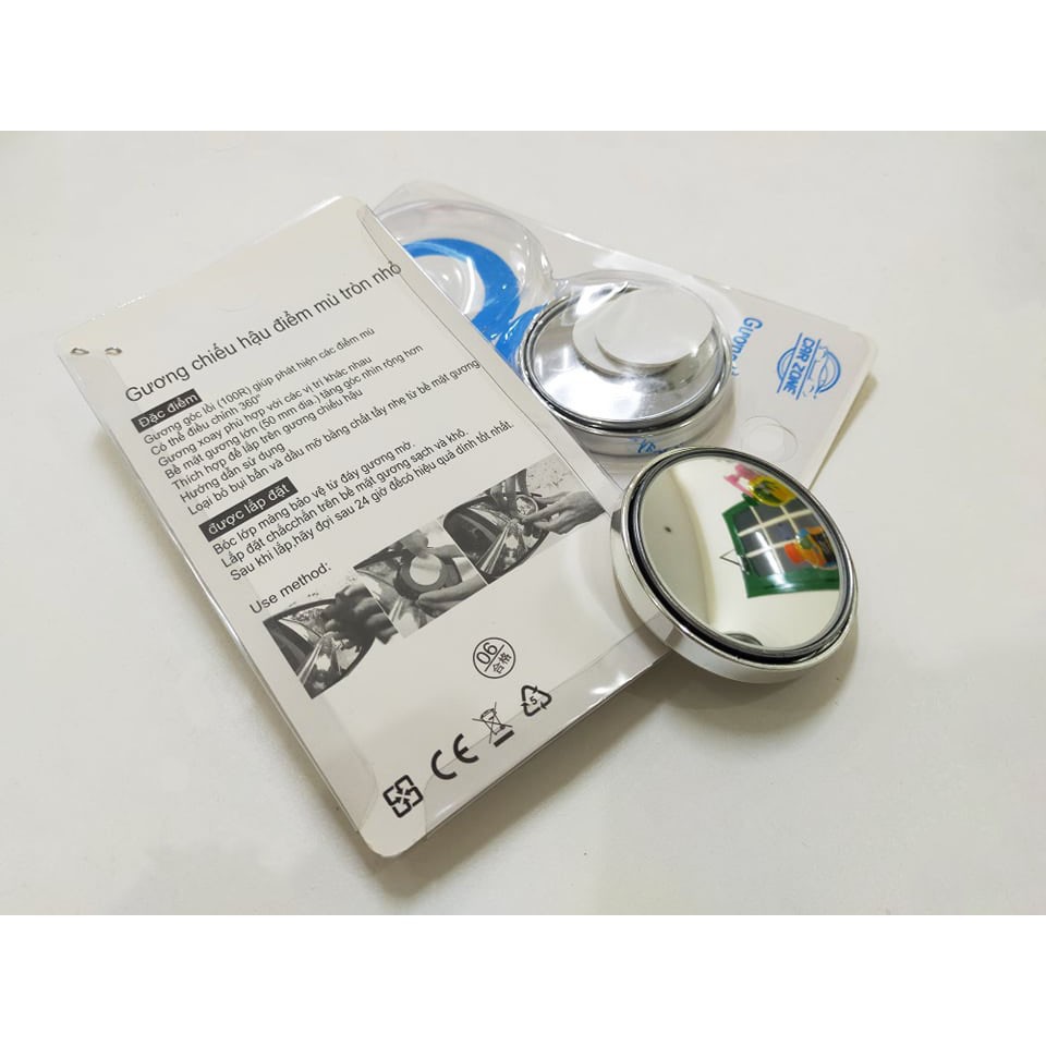 Gương cầu lồi ô tô tráng bạc xoay 360 độ xóa điểm mù | BigBuy360 - bigbuy360.vn