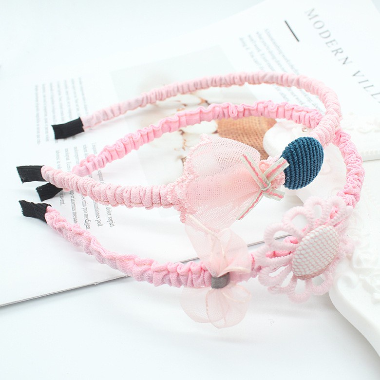 Băng Đô Vải Ren Họa Tiết Hoạt Hình Dễ Thương Cho Bé Gái