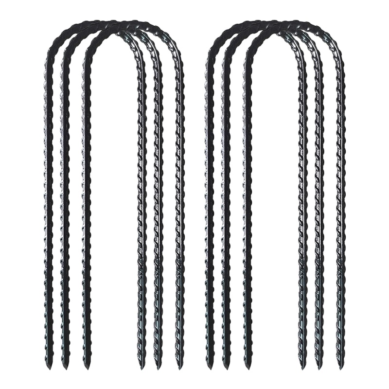 Mỏ Neo Chữ U Phủ Bột Đen Bằng Thép Phủ Lớp Phủ Cho Lều Cắm Trại
