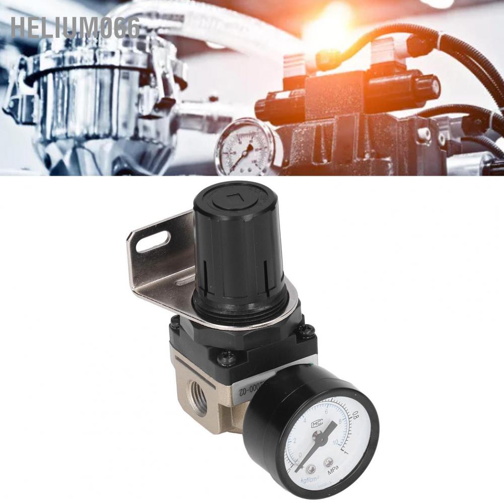 Bộ điều chỉnh áp suất không khí G1/4 Van khiển có thể 0 05 ~ 85mpa với Đồng hồ đo giá đỡ AR2000‑02 Helium066