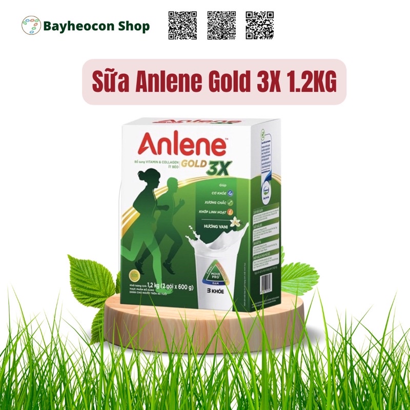 [Date 2023 Sữa Bột Anlene Gold Hương Vanilla 1,2kg