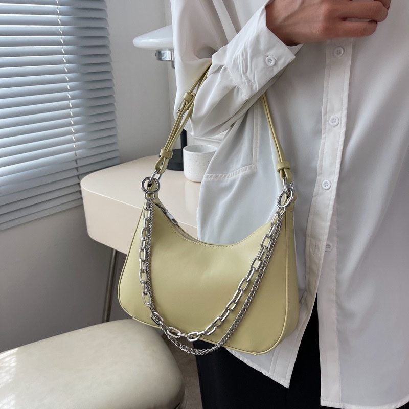 Túi Đeo JASMIN NOIR Chéo Da PU Phối Dây Xích Thời Trang Nữ