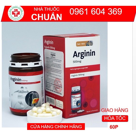 Arginin Plus 500mg - Viên uống tăng cường chức năng gan, hạ men gan, gan nhiễm mỡ