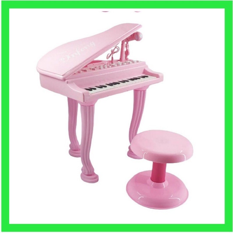 Có sẵn  Đàn Piano Mini Cho Bé kèm Ghế  Cao 40-&gt;55cm - Rộng 17cm - Dài 36cm