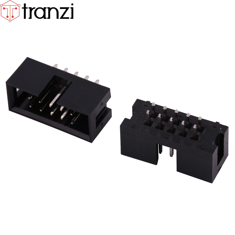 Giắc cắm header 2.54mm IDE IDC DC3 2x5P chân cắm thẳng đen - túi 10 cái