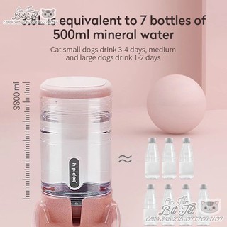 COMBO BỘ ĐỒ ĂN THỨC UỐNG TỰ ĐỘNG CHO THÚ CƯNG CHÓ MÈO - KHAY, CHÉN, BÁT ĂN UỐNG TỰ ĐỘNG SIÊU TO KHỔNG LỒ 3.8L ✨FREESHIP✨