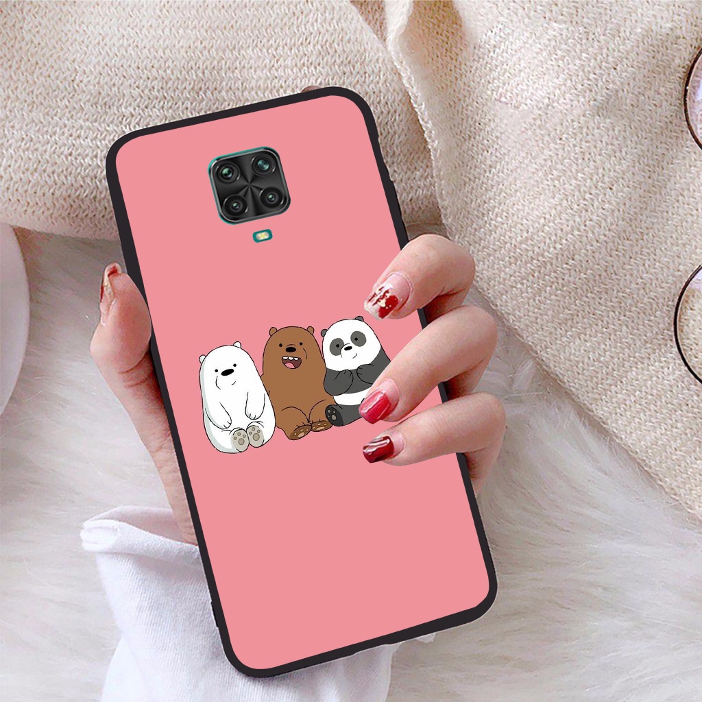 Ốp lưng Xiaomi Redmi Note 9 Pro viền dẻo TPU BST Gia Đình Nhà Gấu