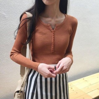 (Có sẵn) Áo len cúc ngực (kèm ảnh thật)